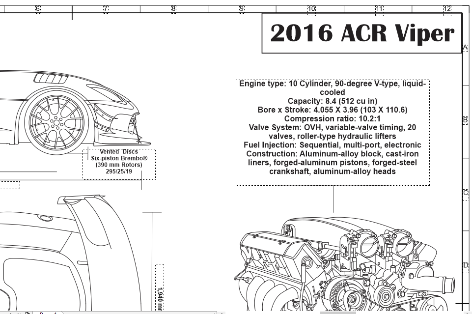2016 Dodge Viper and 8.4 L V10 Specs and Info